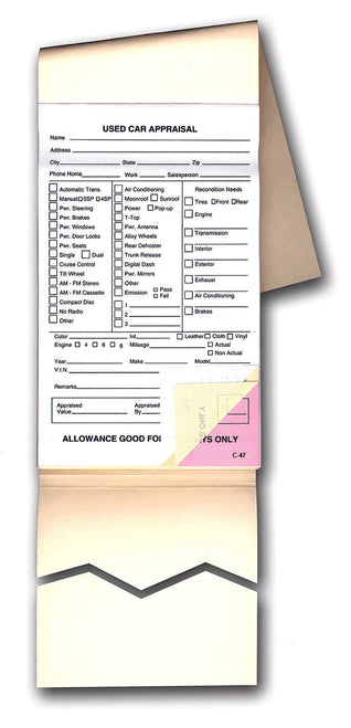 Auto Appraisal Forms – Books