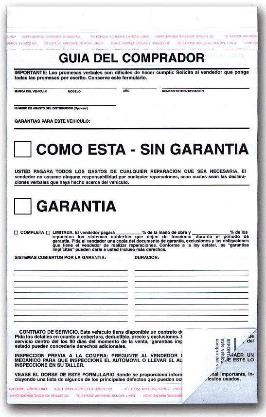Buyers Guide Spanish As Is
