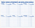 Weekly Service Appointments and Installation Schedule
