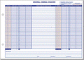 General journal voucher form for ADP dealer management software, 11x8.5 inches, horizontal format