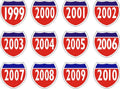 Model Year Interstate Shield Signs