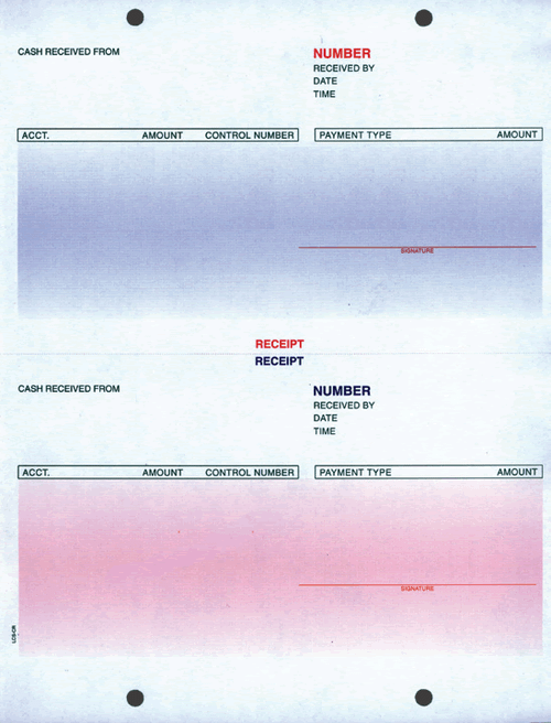 Laser Cash Receipt formatted to be compatible with the R&R Systems ERA®