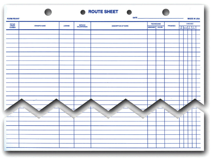 Route Sheets