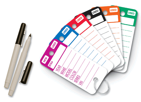 Plastic Key Tags – Top Stripe